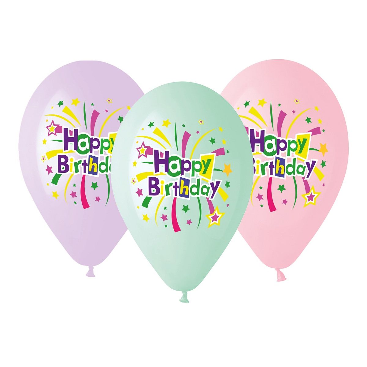Balon gumowy balony premium Hel \\ 5 szt mix 330mm 13cal Godan (gs120/751)