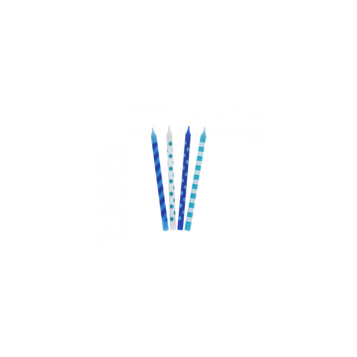 Świeczka urodzinowa Kolorowe grochy,niebieski mix 16szt. Godan (SF-KGRN)