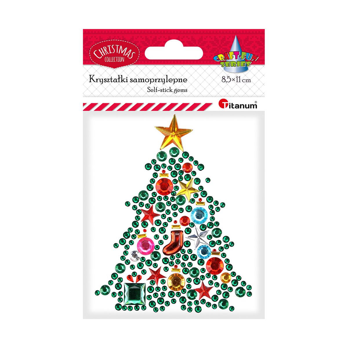 Kryształki Craft-Fun Series Choinka czerwono-zielony Titanum (24MH1101)