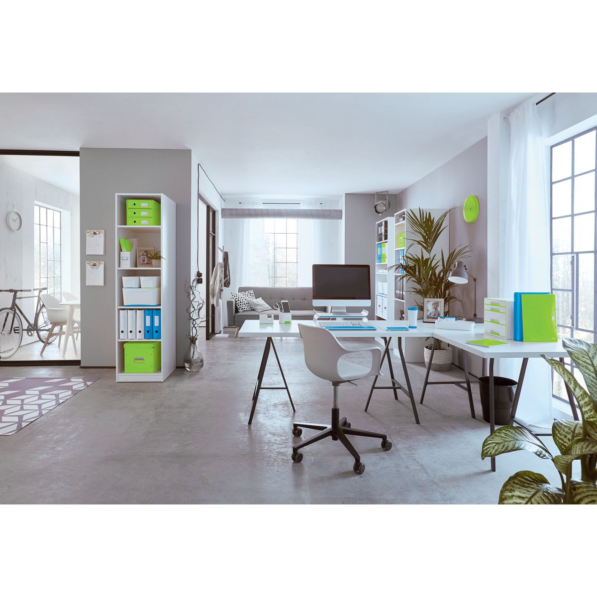 Pojemnik na dokumenty pionowy Click & Store zielony karton pokryty folią Leitz (60470054)