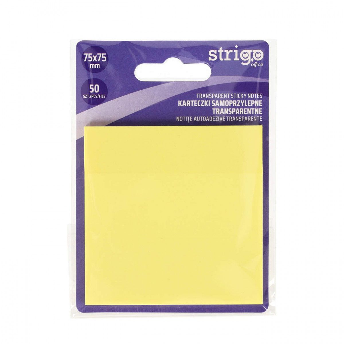 Notes samoprzylepny (karteczki) Strigo strzałki 4kol 75x75 żółty 50k [mm:] 76x76 (SSN029)