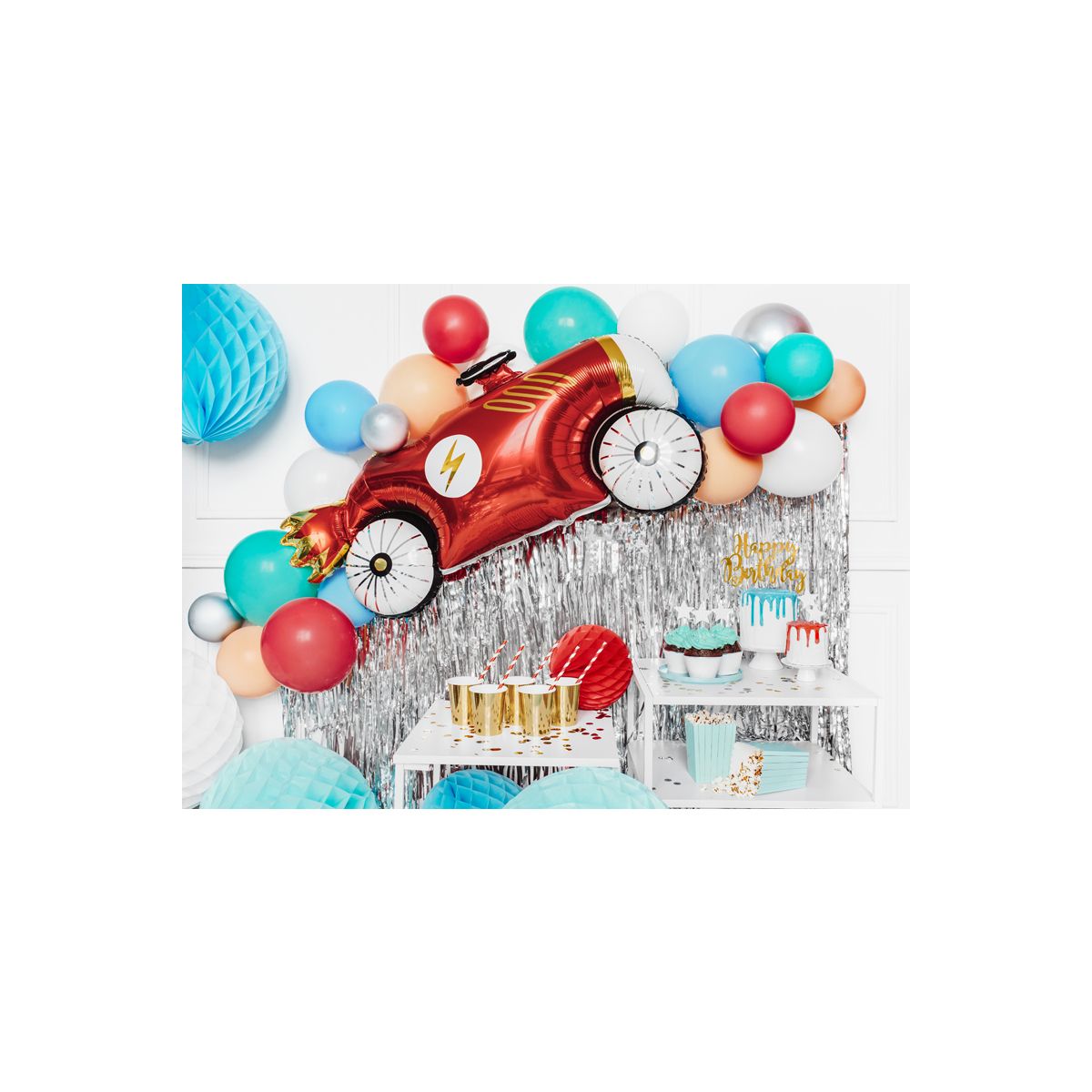 Balon gumowy Partydeco Pastel Eco Balloons czerwony 260mm (ECO26P-007)