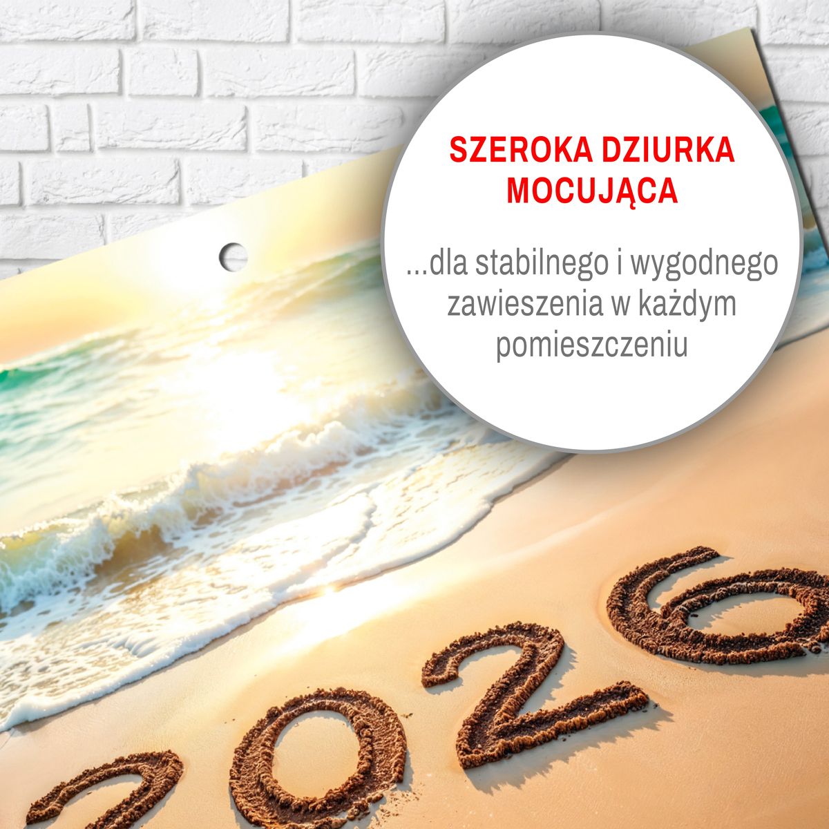 Kalendarz ścienny (401000) k:2915-377 PLAŻA 310mm x 790mm Press