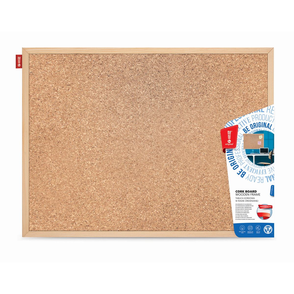 Tablica korkowa Memoboards w drewnianej ramie [mm:] 600x400 (TC64/1)