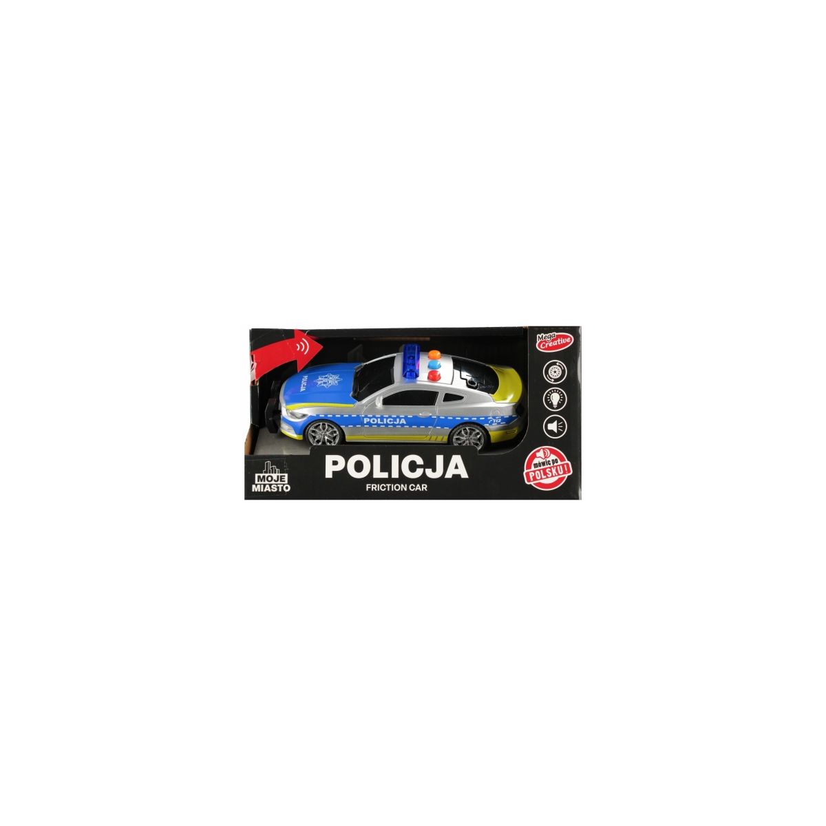 Samochód  policyjny Mega Creative światło i dźwięk (552098)