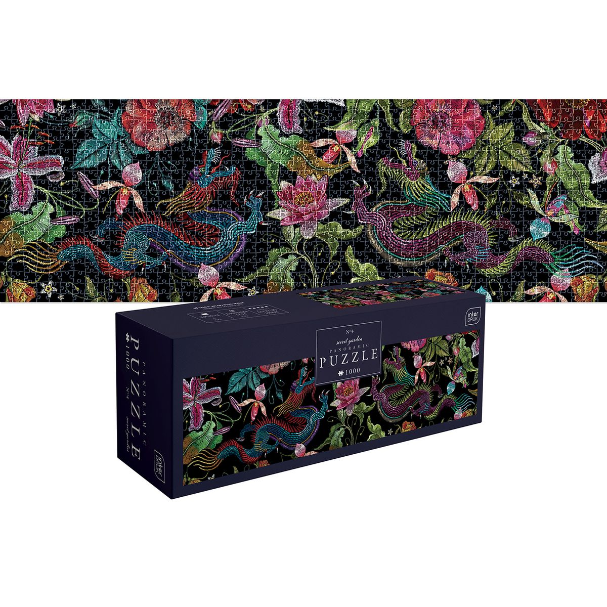 Puzzle SECRET GARDEN 4 1000 EL panoramiczne Interdruk (5902277370112)
