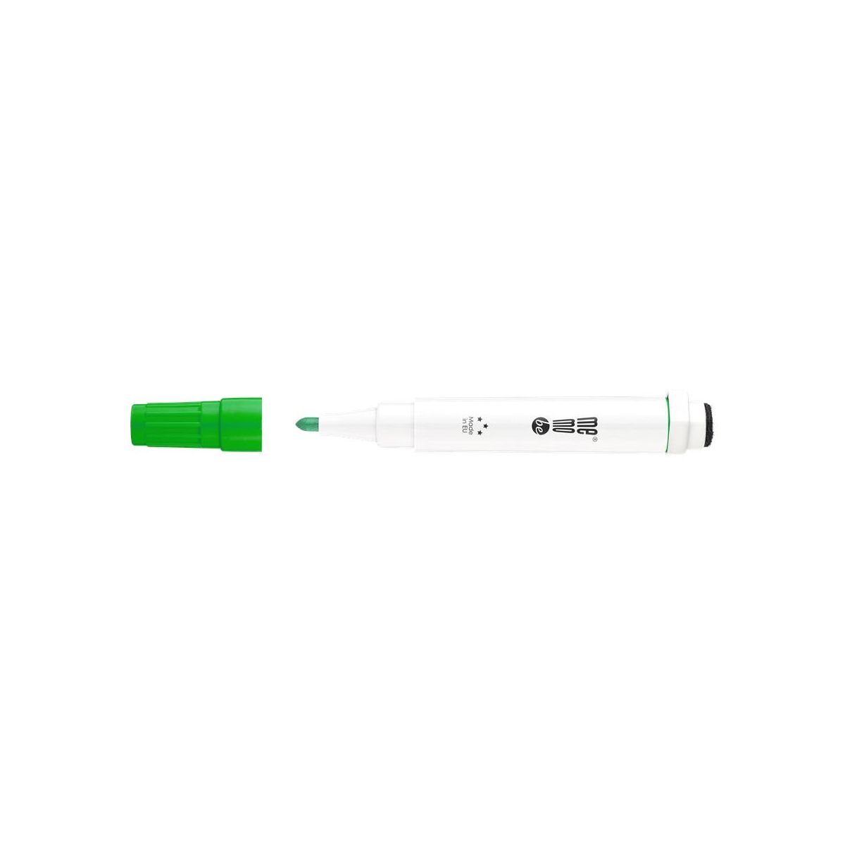 Marker suchościeralny Memobe z gąbką i  magnesem zielony zielony 1-3mm okrągła końcówka (MM351-04)