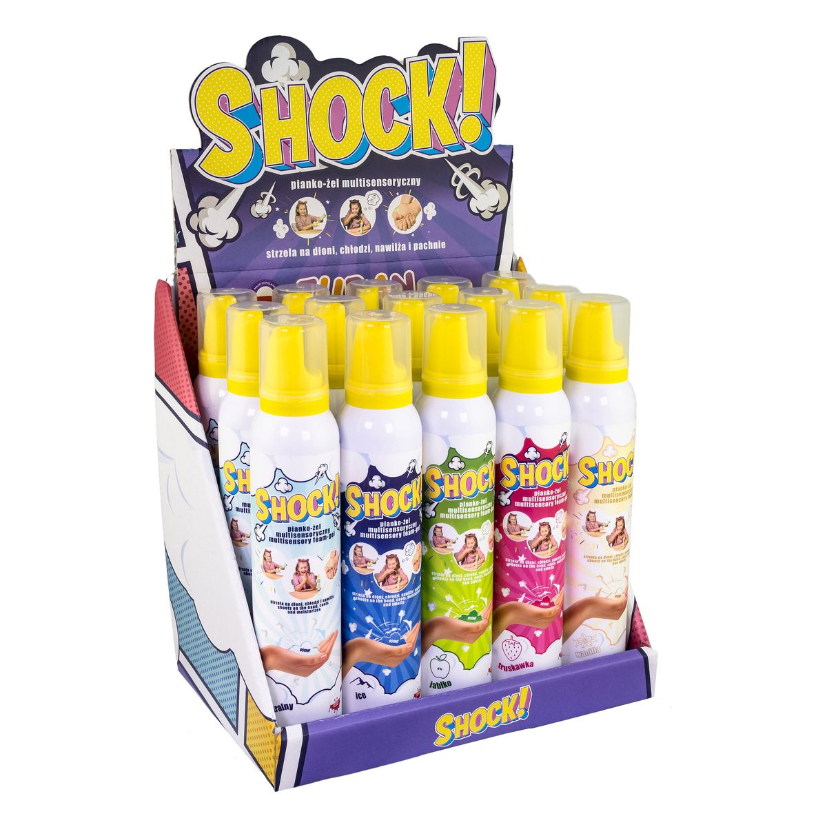 Śmieszna masa Shock Pianko-żel mix display 200ml Tuban (TU 3408)