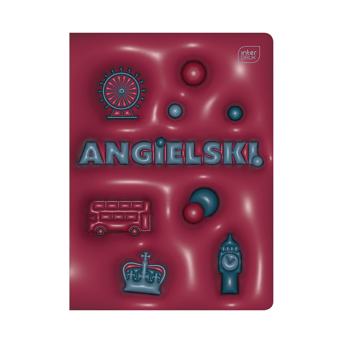 Zeszyt tematyczny HYBRID J.ANGIELSKI A5 60k. 70g krata Interdruk (+pigułka wiedzy)