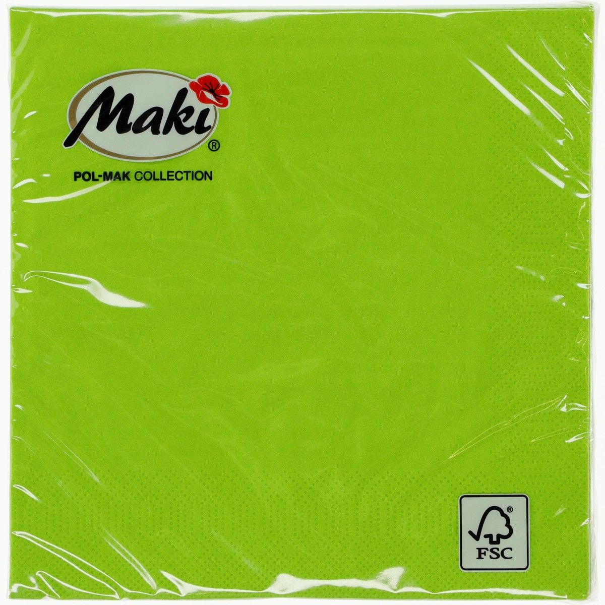 Serwetki Pol-mak zielony papier [mm:] 330x330 (21)