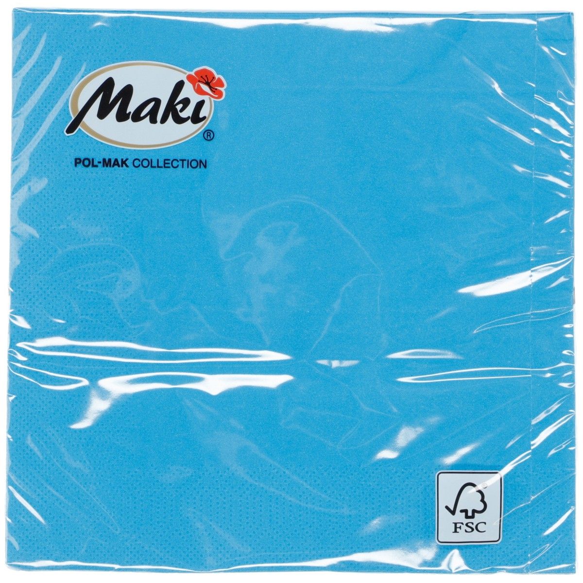 Serwetki niebieski papier [mm:] 330x330 Pol-mak (008)