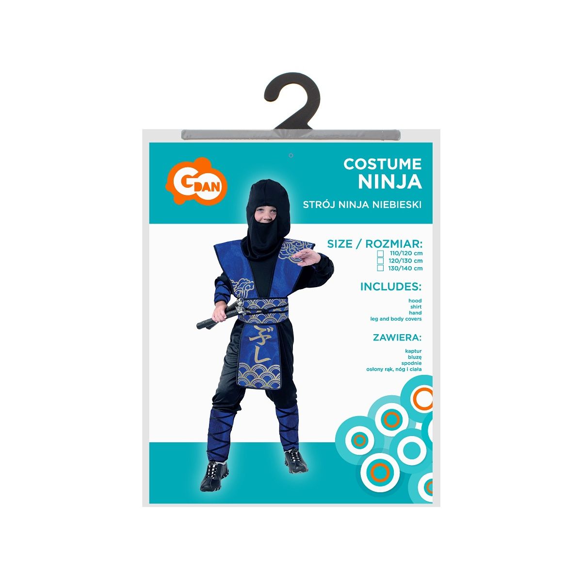 Kostium Godan NINJA NIEBIESKI (881164/120)