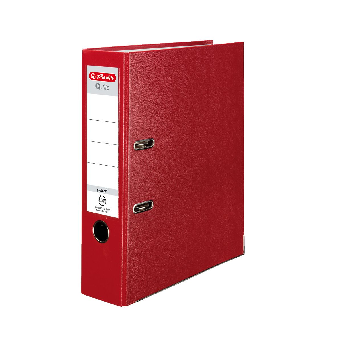 Segregator dźwigniowy Herlitz Q. file Standard 0011167426 A4 80mm czerwony (300003085)