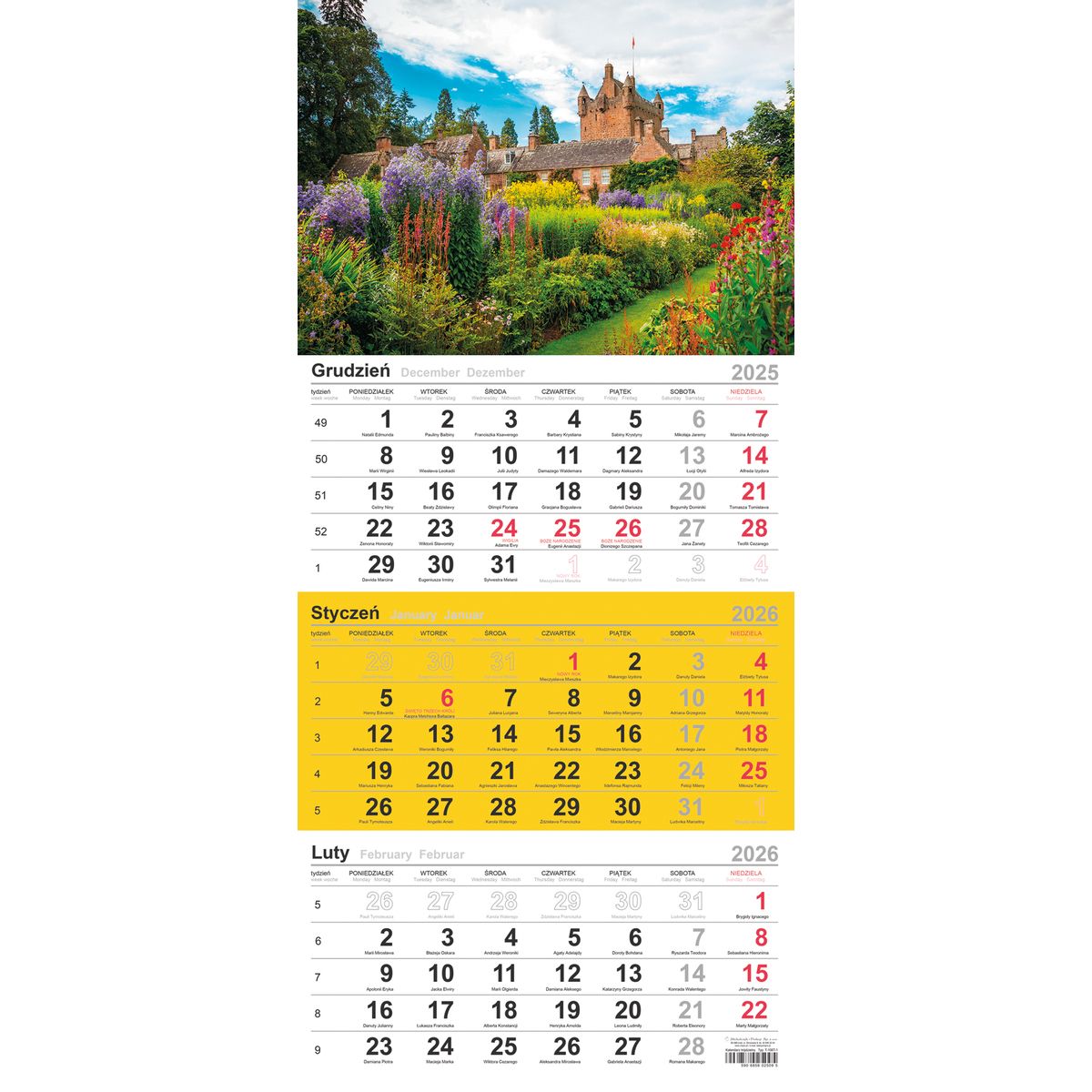 Kalendarz ścienny trójdzielny Michalczyk i Prokop (T-106T-03)