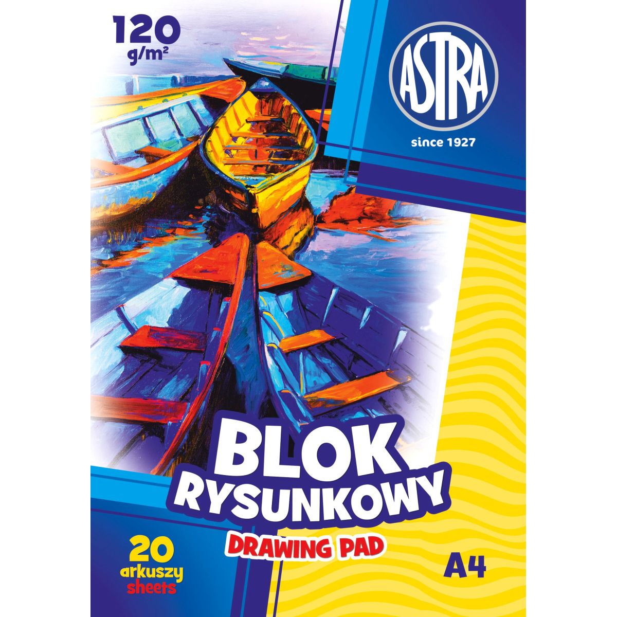 Blok rysunkowy Class Investment A4 biały 120g 20k