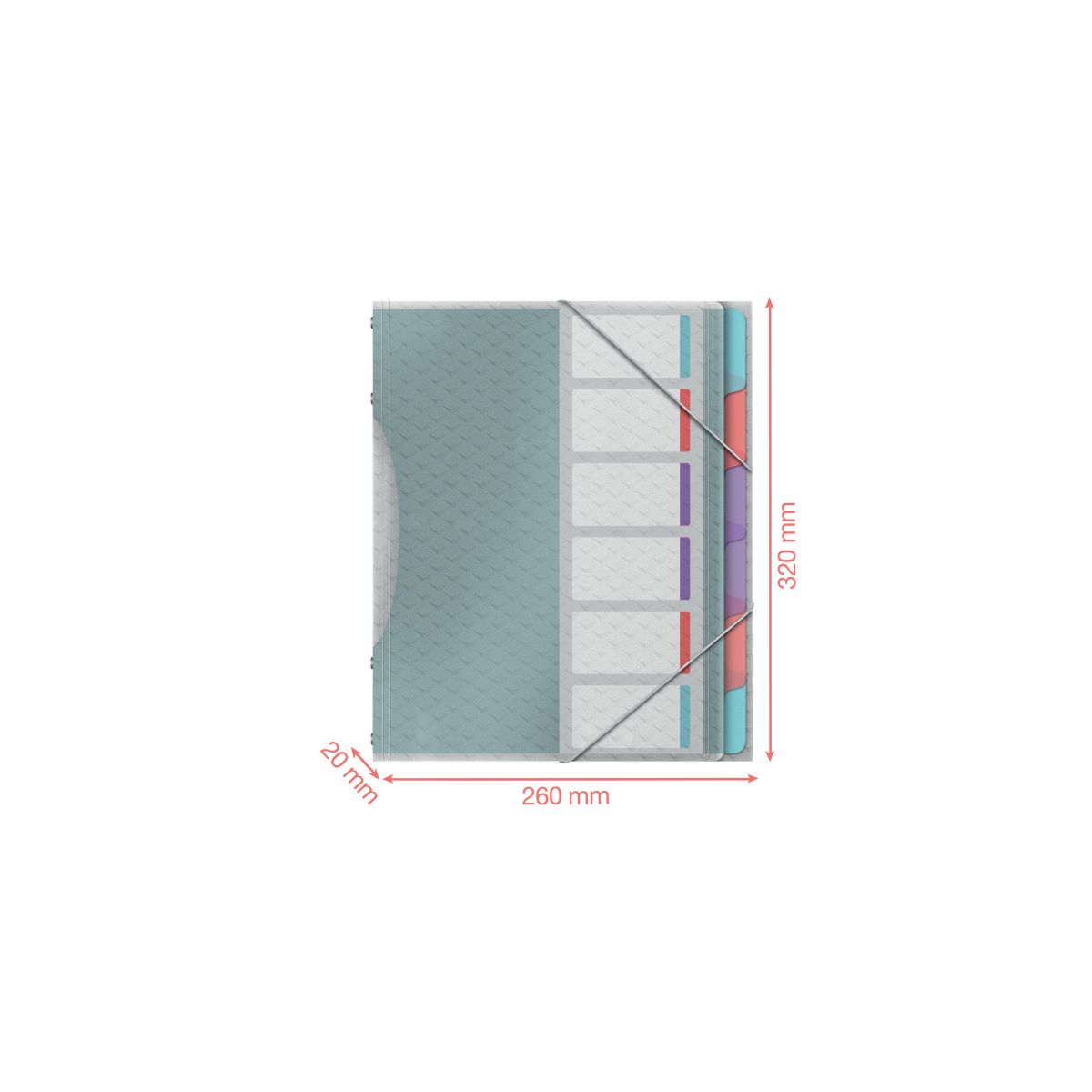 Teczka z przegródkami Esselte Colour Breeze segregująca A4 kolor: niebieski 6 przegródek (626255)