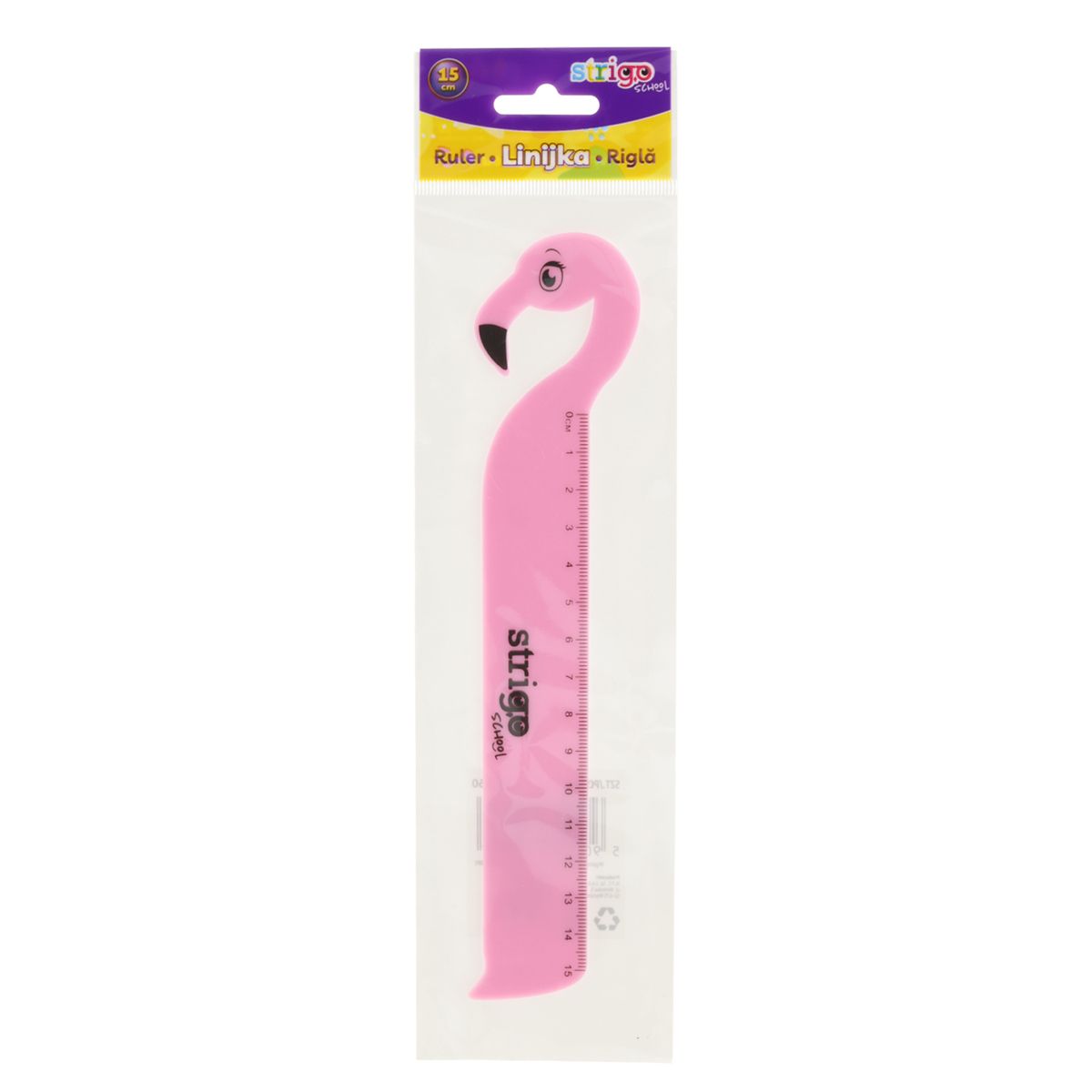 Linijka plastikowa 15 cm FLAMING 15cm Strigo (SSC360)