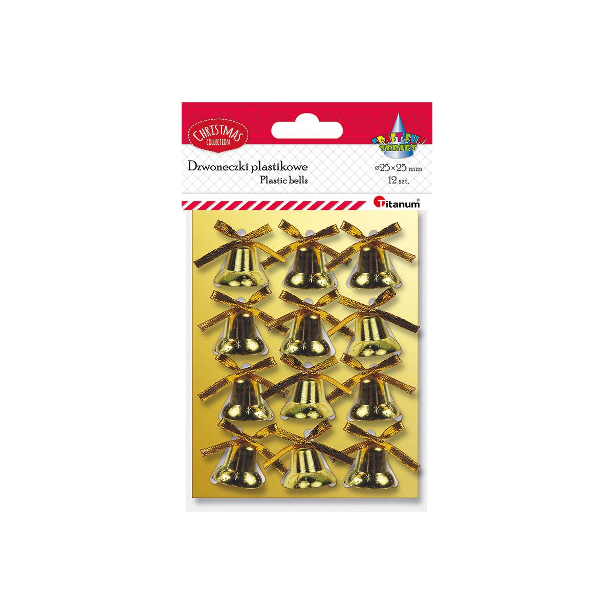 Ozdoba świąteczna Craft-Fun Series dzwoneczki plastikowe Titanum (DIY-XM(506))