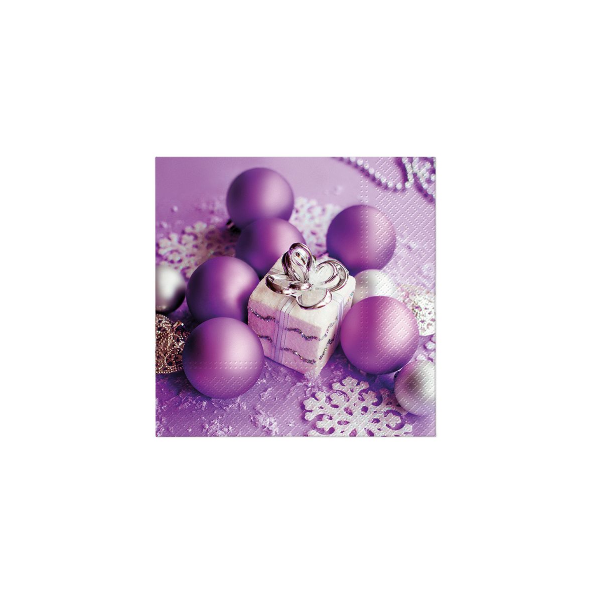 Serwetki Paw BN Lilac Christmas decoration mix nadruk bibuła [mm:] 330x330 (TL233800)