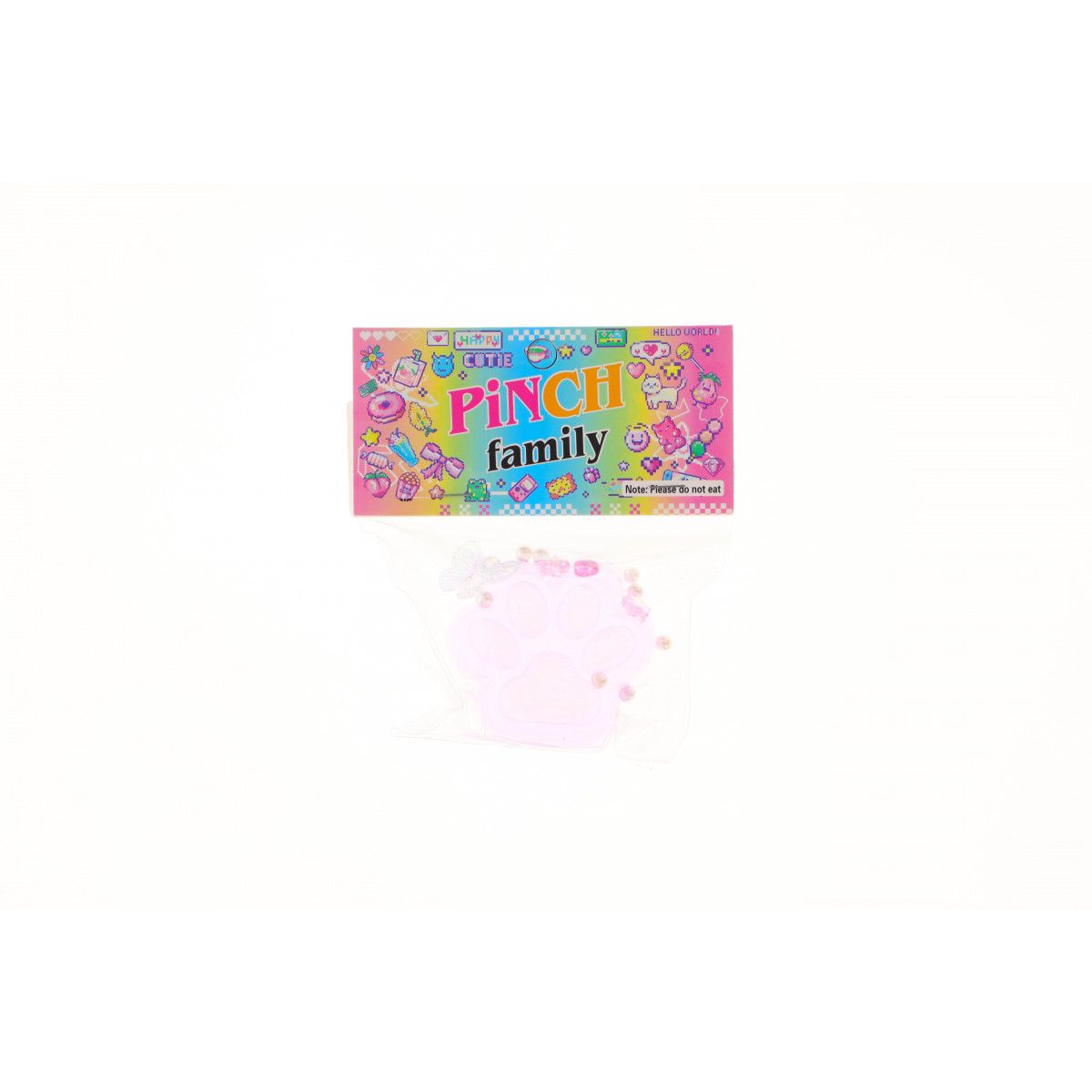 Gniotek ŁAPKA z brokatem 7x6cm Bemag (GTM-103)