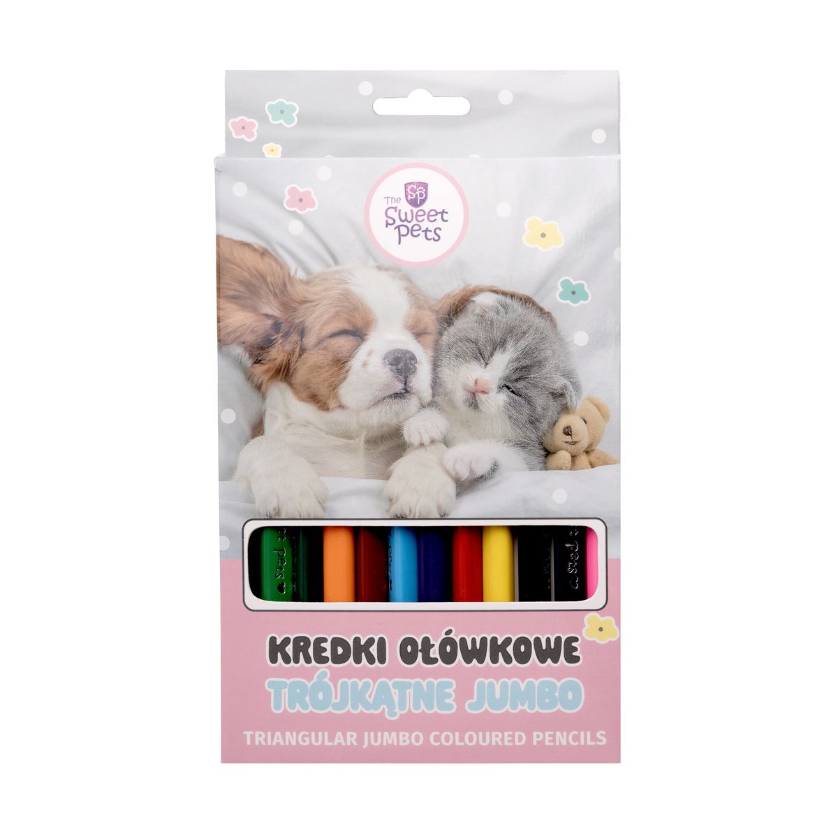 Kredki ołówkowe Beniamin The sweet pets trójkątne 12 kol.