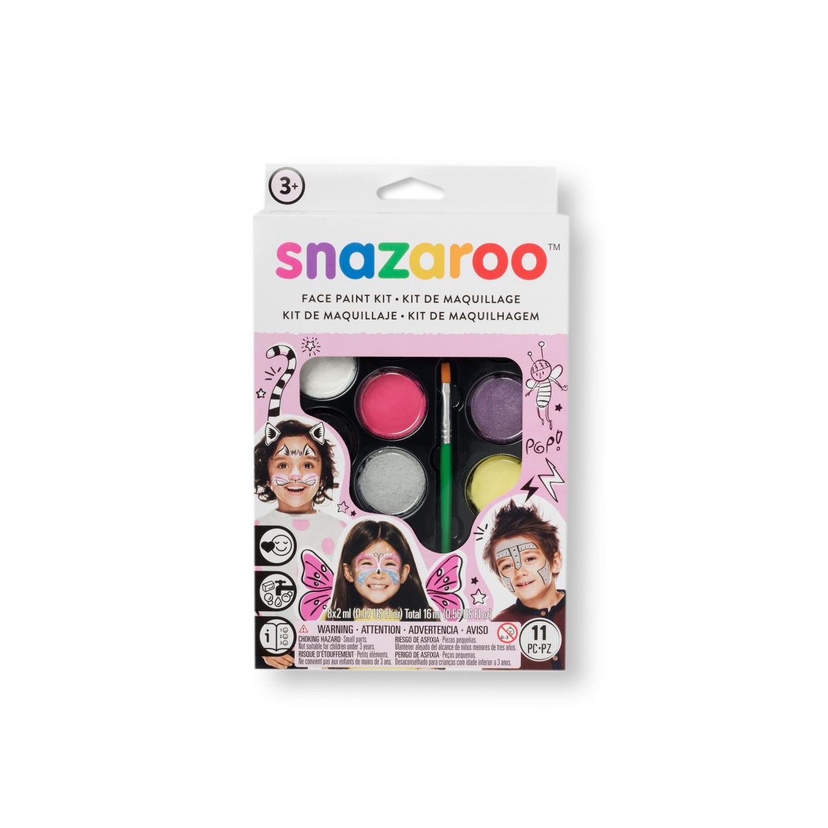 Farba do malowania twarzy Snazaroo zestaw dla dziewczynek 8 kolor. (1172031)