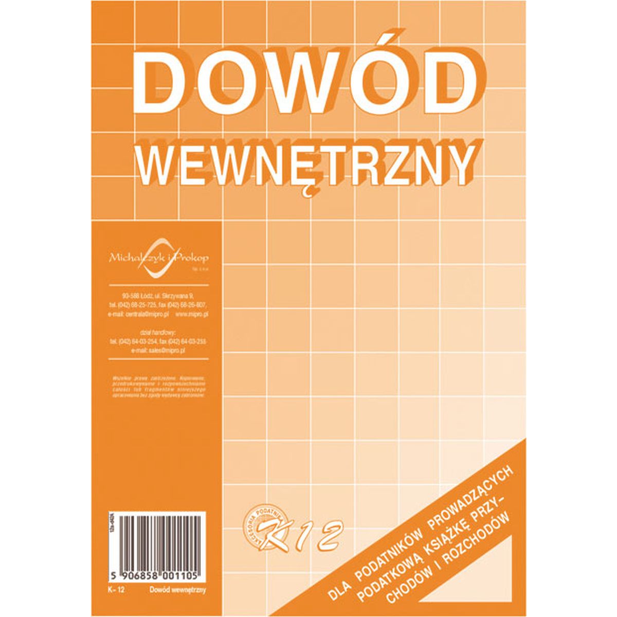 Druk offsetowy Dowód wewnętrzny A5 A5 40k. Michalczyk i Prokop (K-12)