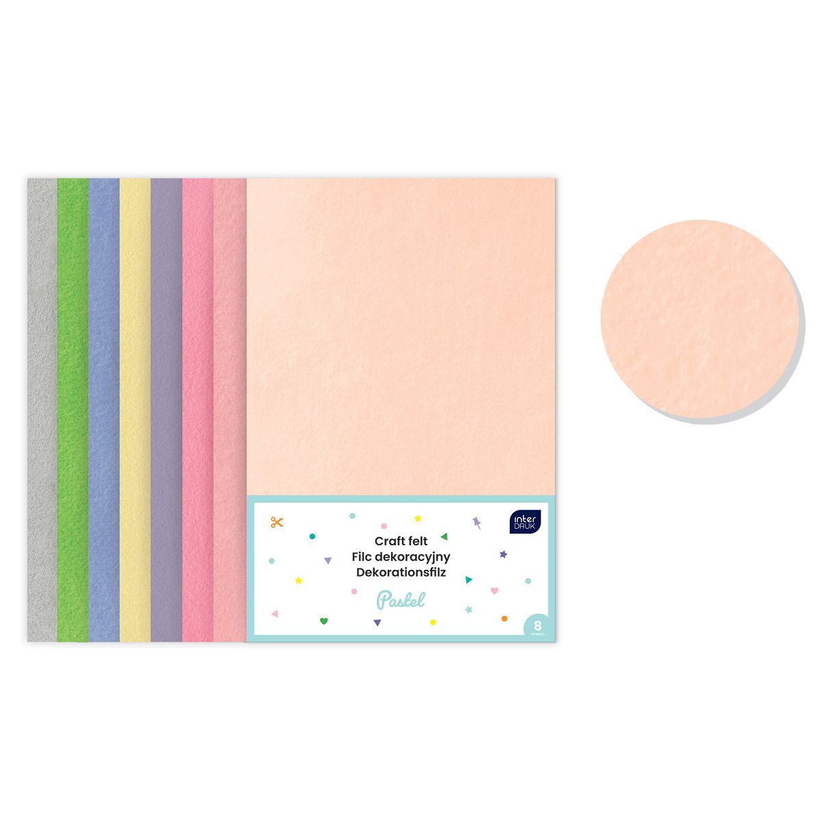 Filc kolor: mix 5 ark. [mm:] 200x297 Interdruk (IFILCPAS)