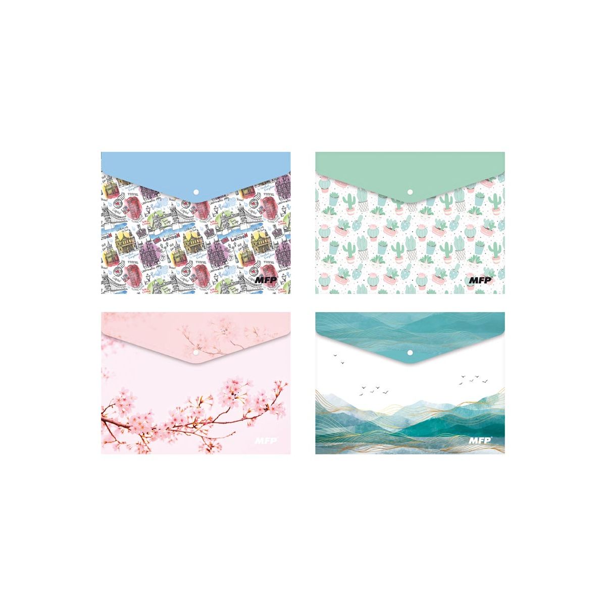 Teczka plastikowa na zatrzask na zatrzask A5 mix (5371014)