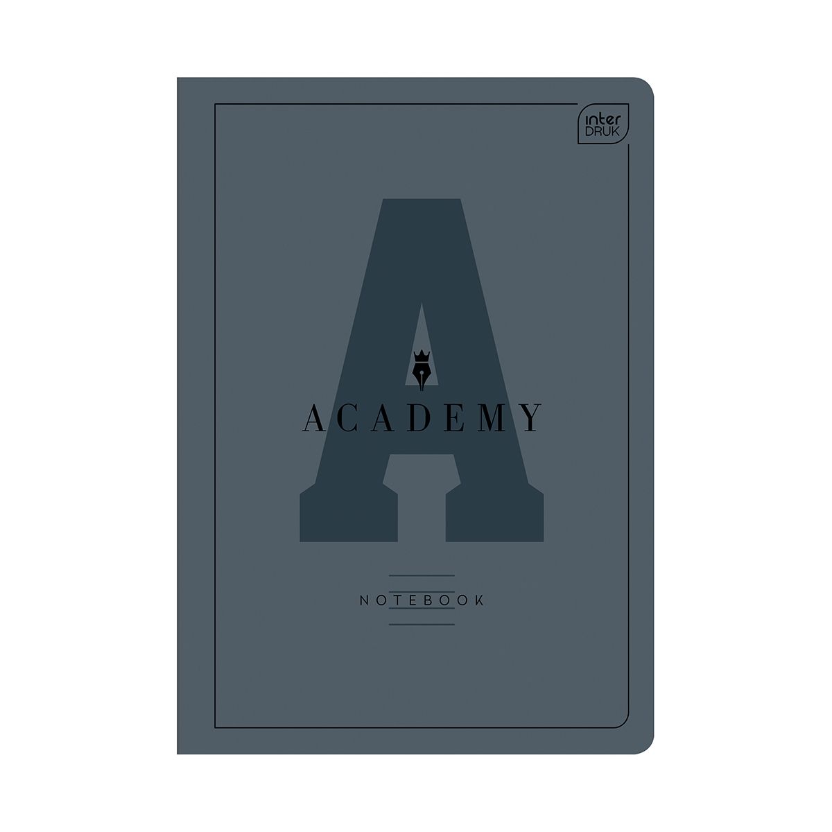 Zeszyt ACADEMY CARBON A5 60k. 70g linia Interdruk
