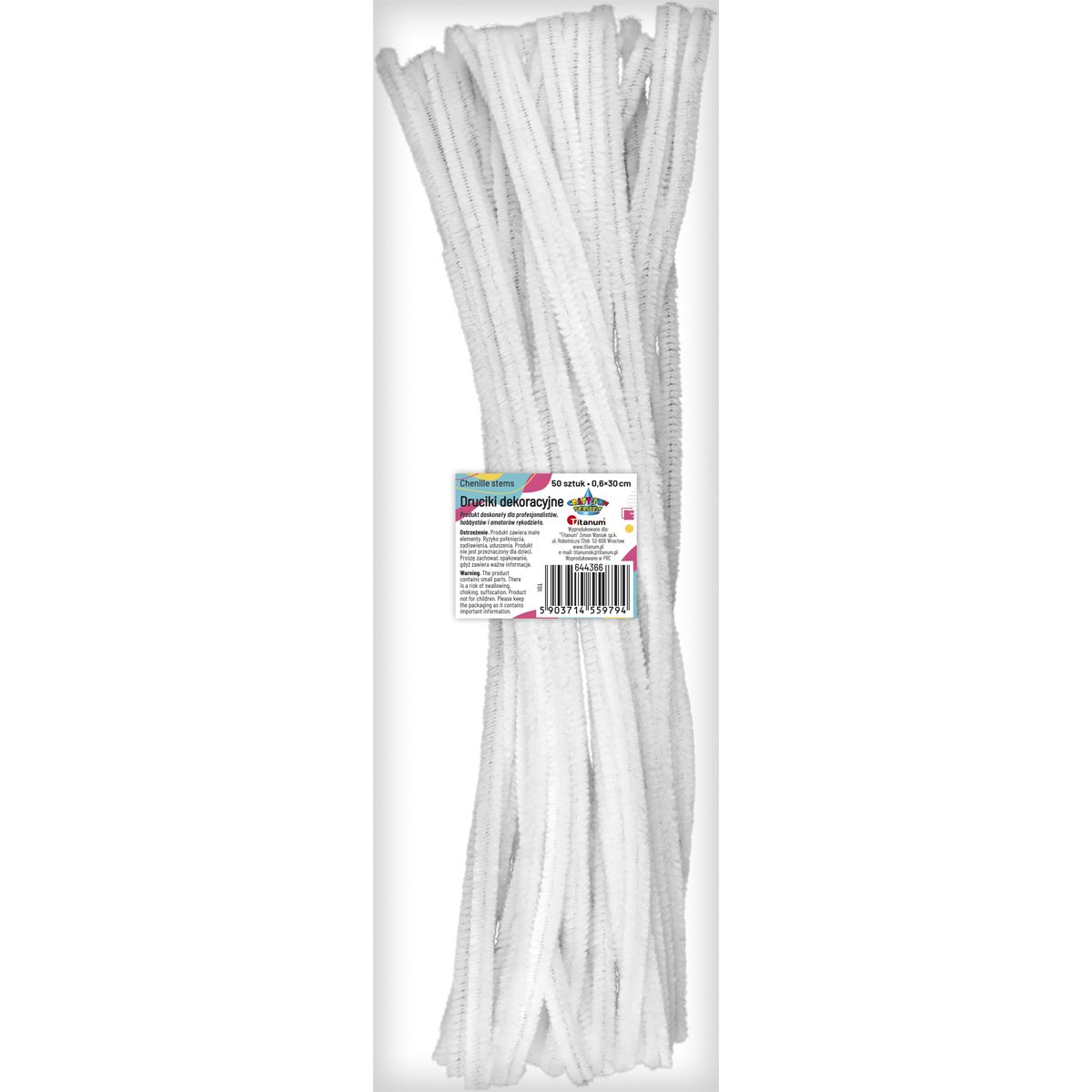 Drucik Craft-Fun Series kreatywny kolor: biały 300mm 50 szt Titanum (T01)