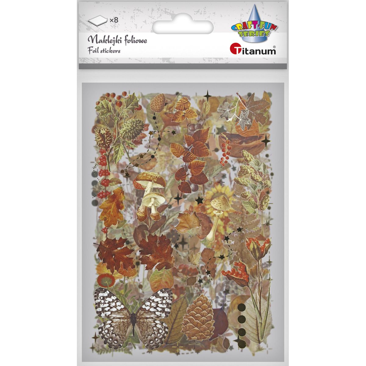 Naklejka (nalepka) Craft-Fun Series Naklejki foliowe 8 plansz Titanum (25YZ009)