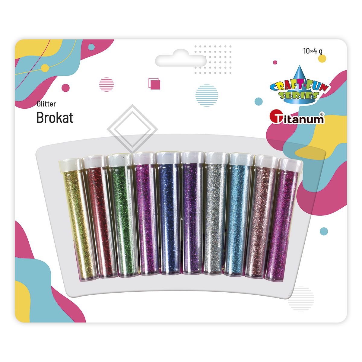 Brokat Titanum Craft-Fun Series laserowy kolor: mix 10 kolor. (BL C10)