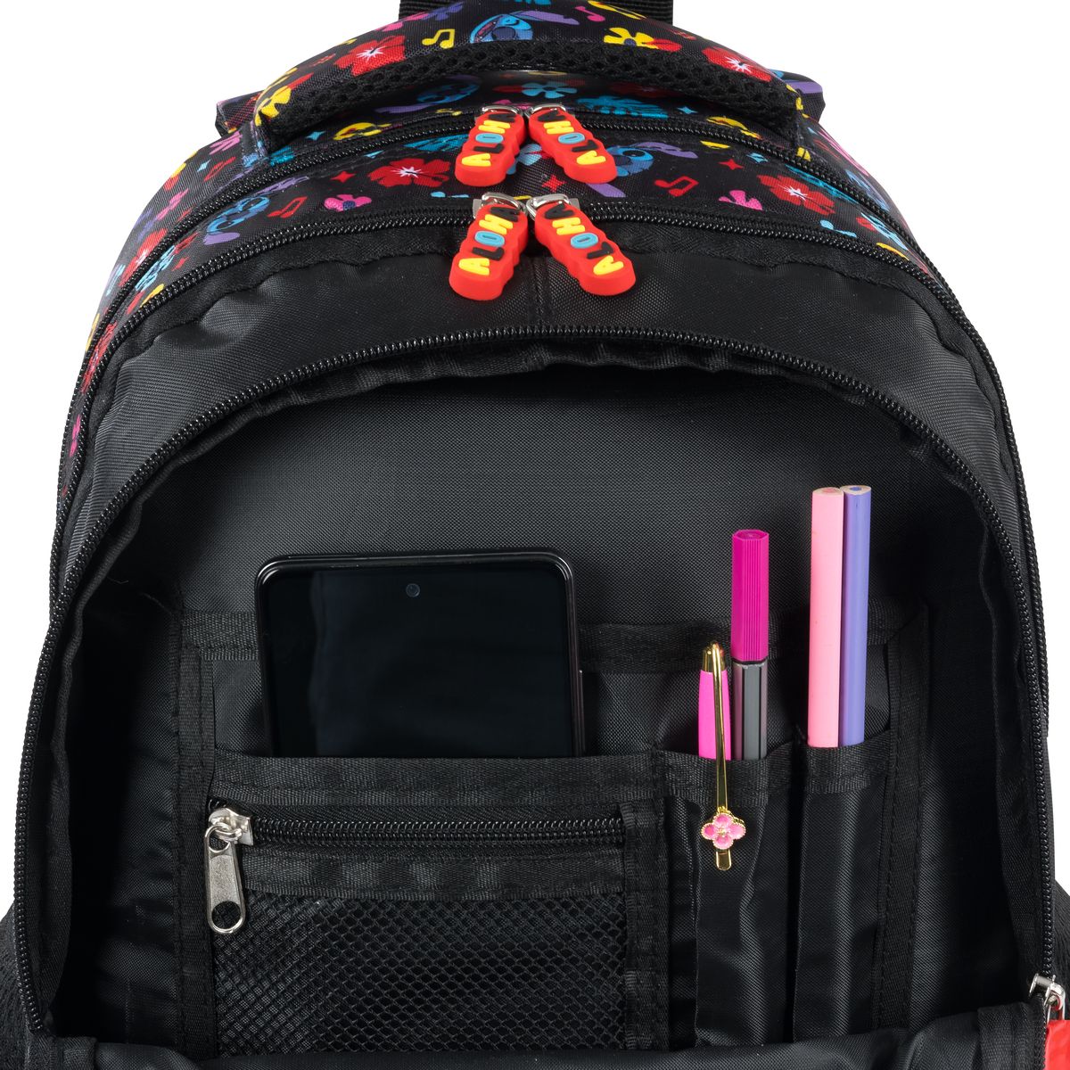 Plecak St.Majewski STITCH Black ALOHA 4 KOMORY (bpl-58)