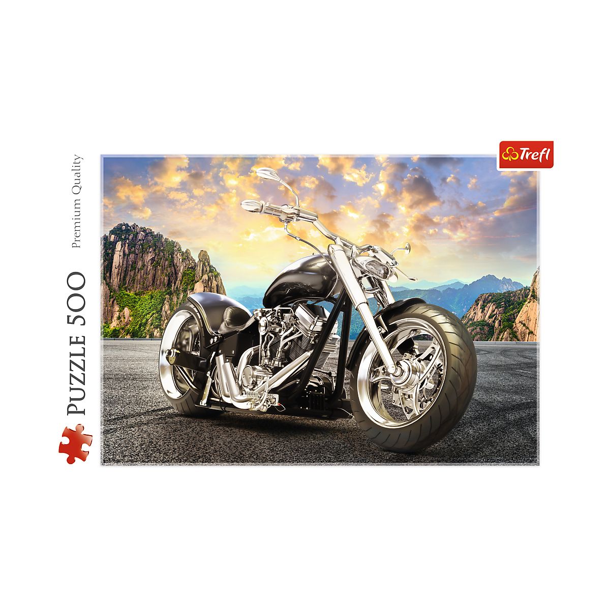 Puzzle Trefl Czarny motocykl 500 el. (37384)