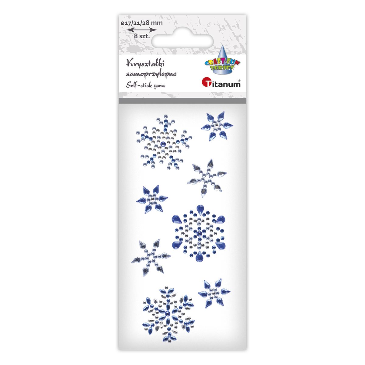 Kryształki Craft-Fun Series płatki śniegu niebieskie Titanum (25MH0326)