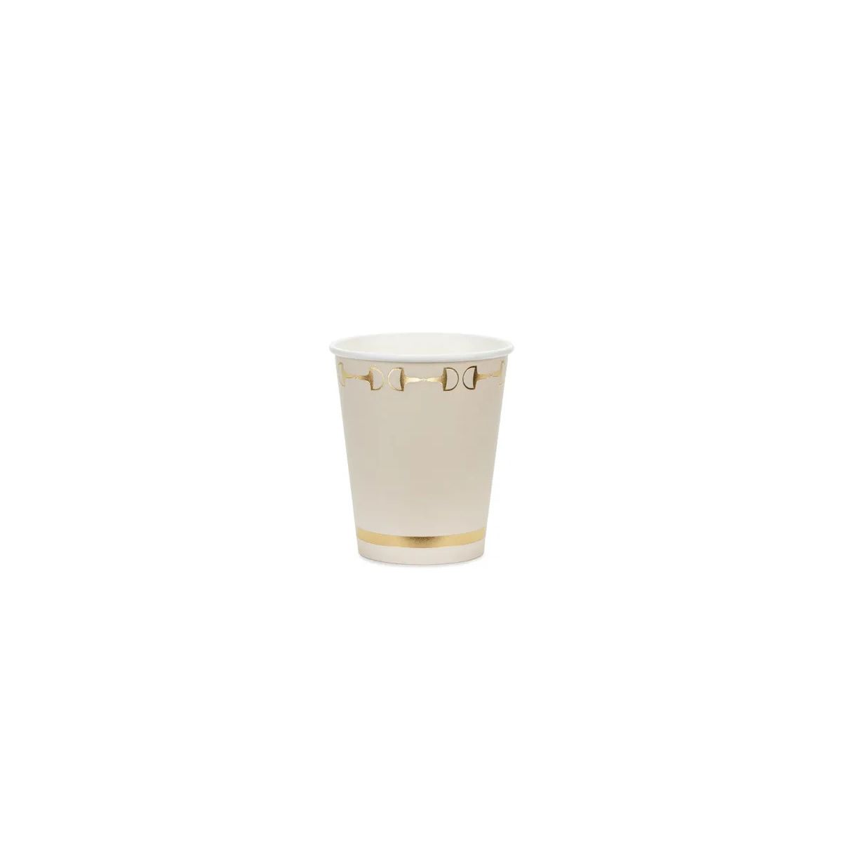 Kubek jednorazowy Strzemiona, beż papier 220ml Partydeco (KPP99-EU1)