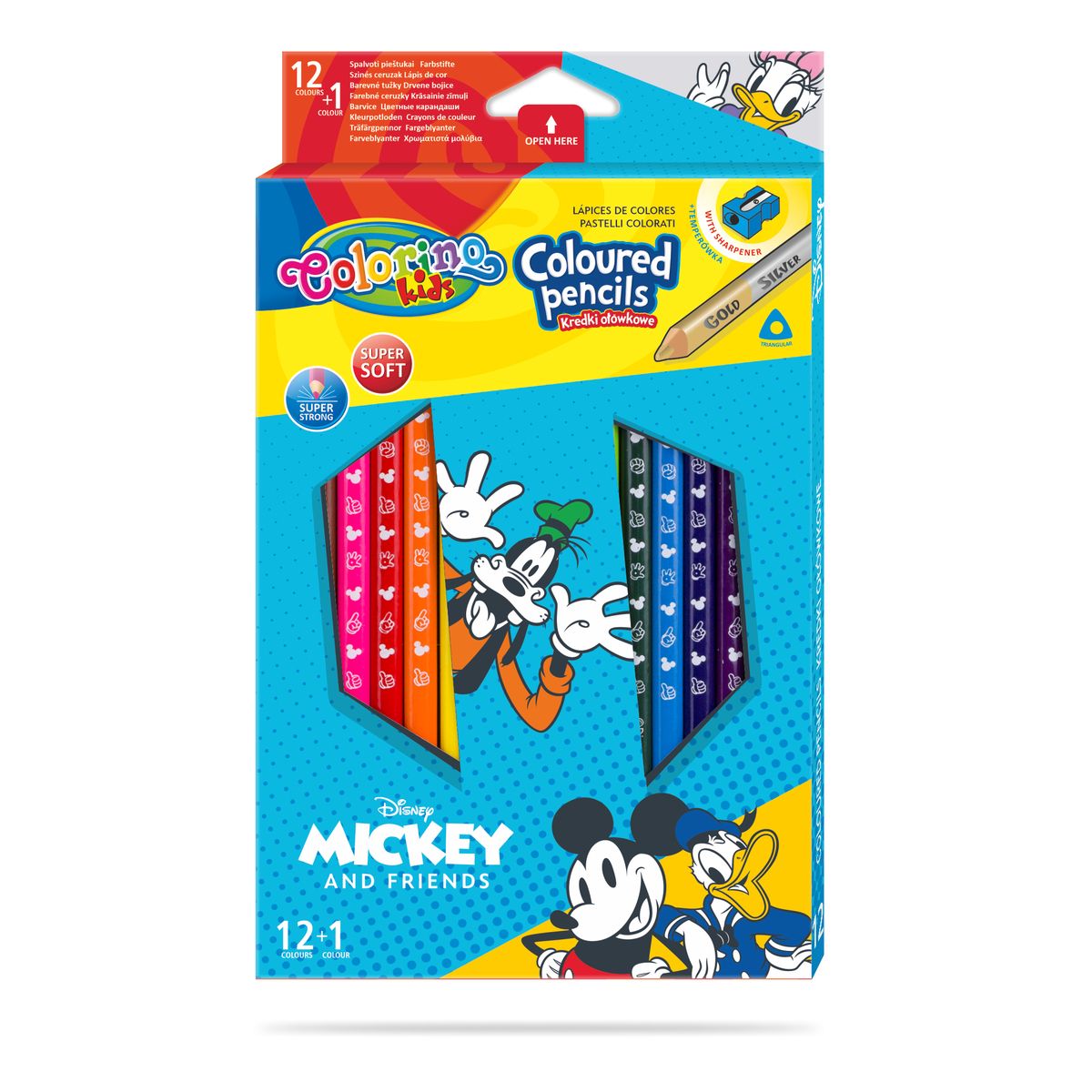 Kredki ołówkowe Myszka Miki Disney Kids Colorino 13 kol. Patio (89847PTR)