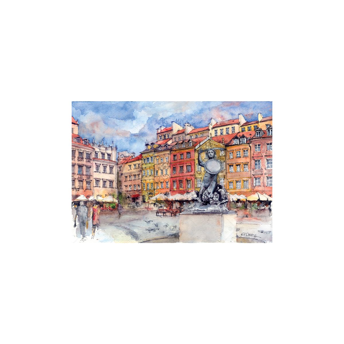 Kalendarz ścienny (401000) k:2915-377 miasta w awkareli rodzinny 2026 280mm x 400mm Lucrum (WL05)