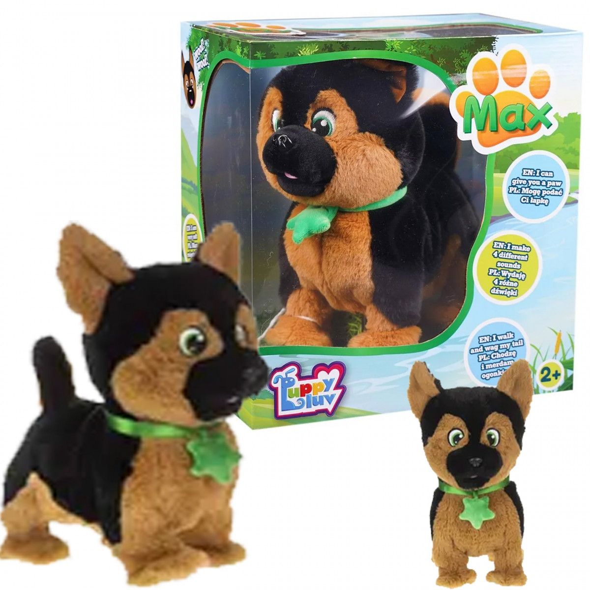Pluszak interaktywny Tm Toys Puppy Luv piesek Max niemiecki interaktywny (DKO0866)