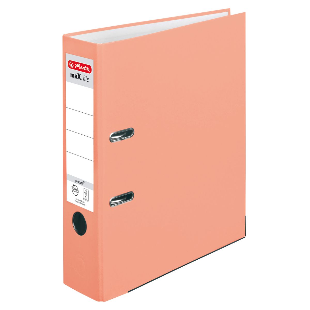 Segregator dźwigniowy Max.File 50028467 A4 80mm łososiowy Herlitz (300005709)
