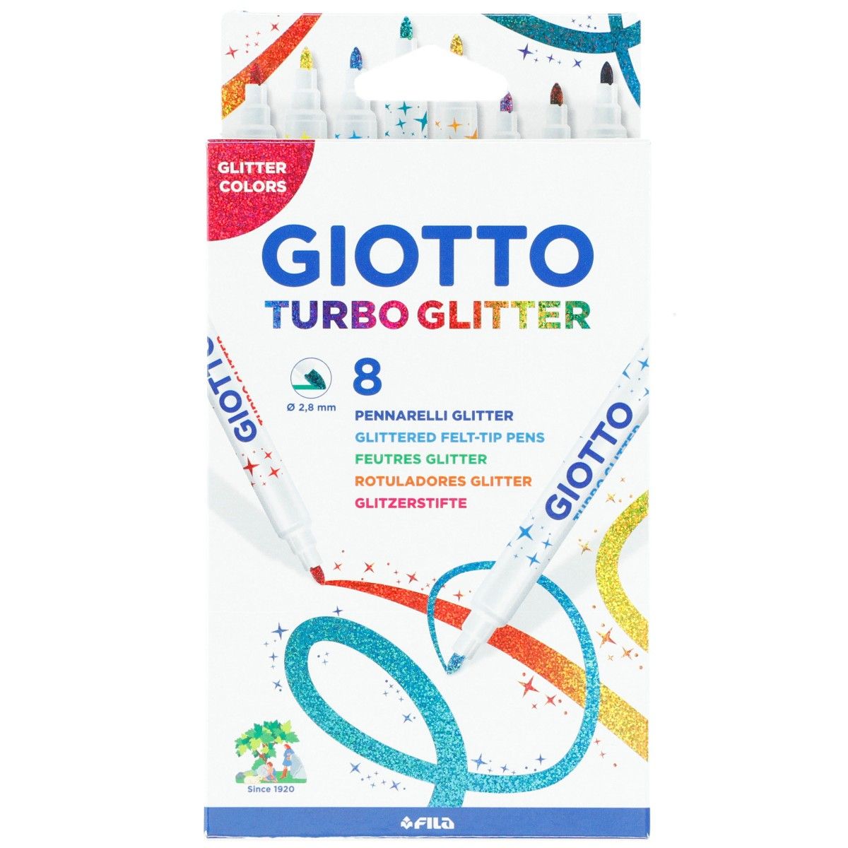 Flamaster Giotto Turbvo Glitter 8 kol. (425800)