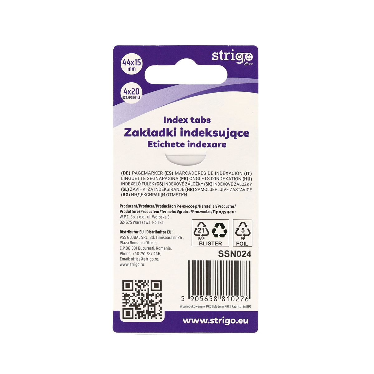 Zakładka indeksująca Strigo MISIE 44x15mm 5905658810276 [mm:] 45x15 (SSN024)