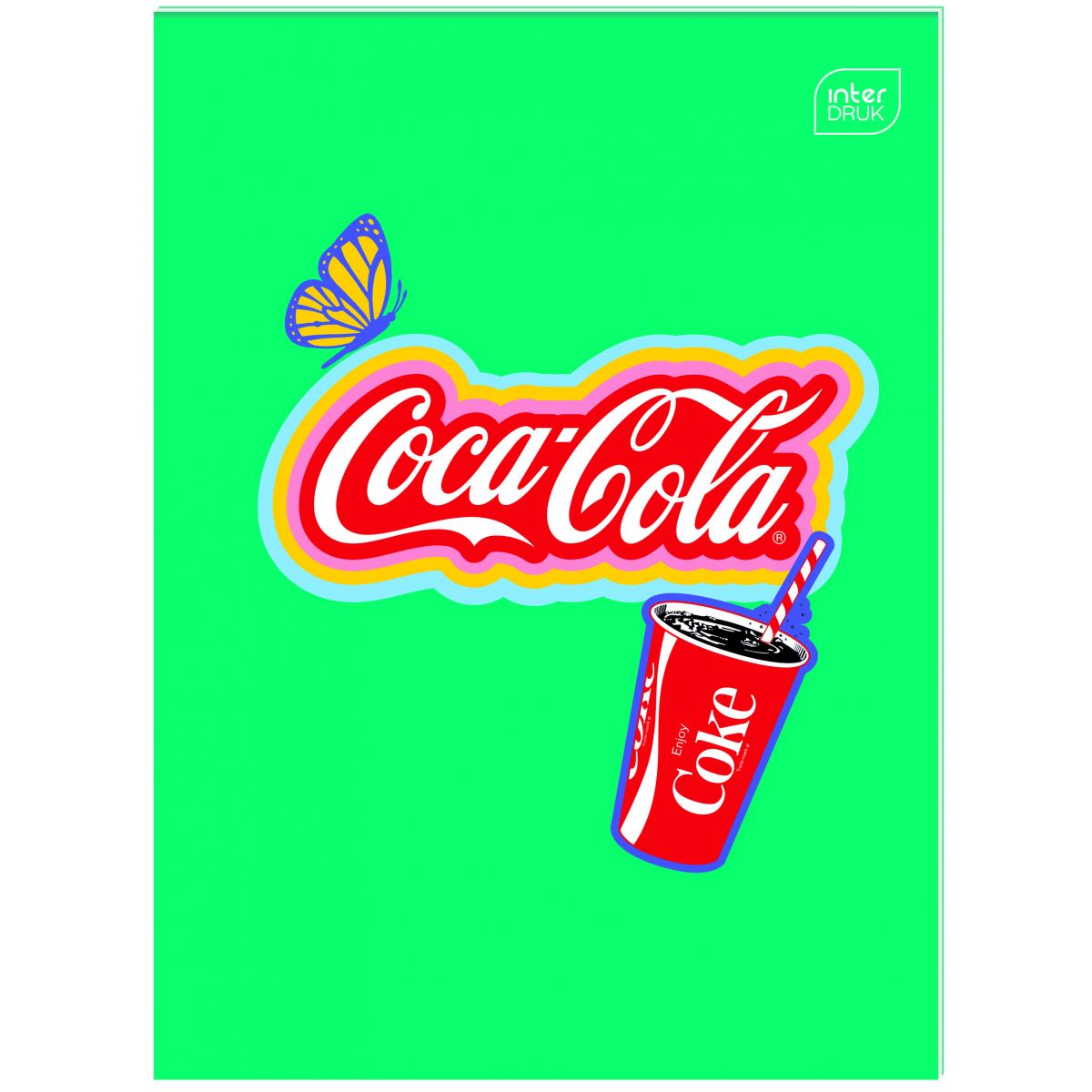 Zeszyt tematyczny COCA COLA MAT+UV A6 32k. krata Interdruk (do słówek)