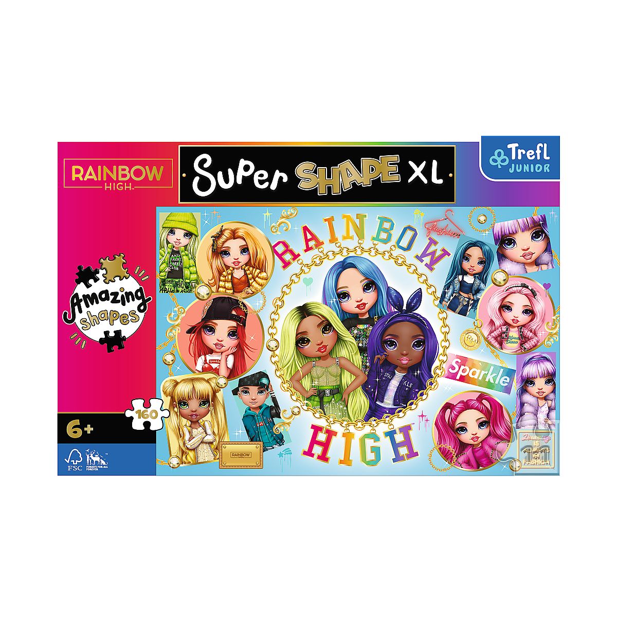 Puzzle Trefl Mga XL Kolorowe Rainbow  High 160 el. (50027)