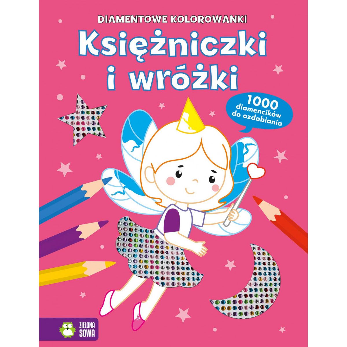 Książka dla dzieci Diamentowe kolorowanki. Księżniczki i wróżki Aksjomat