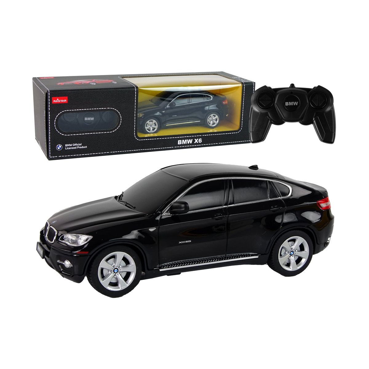 Samochód Lean R/C Bmw X6 1:24 Rastar Czarne (15259)