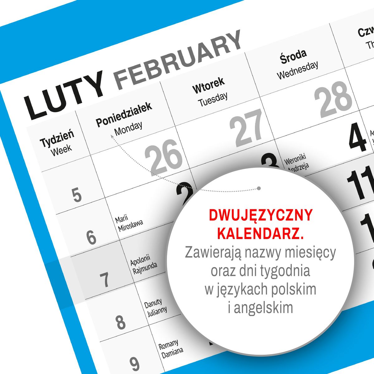 Kalendarz ścienny WIDOK 310mm x 790mm Press