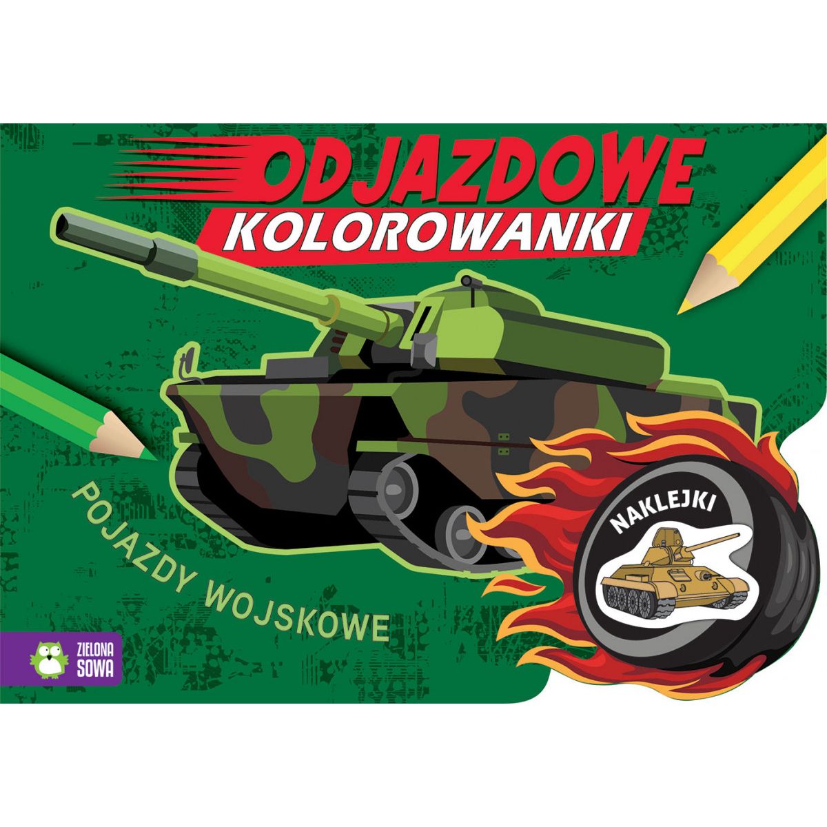 Książeczka edukacyjna Pojazdy wojskowe Zielona Sowa