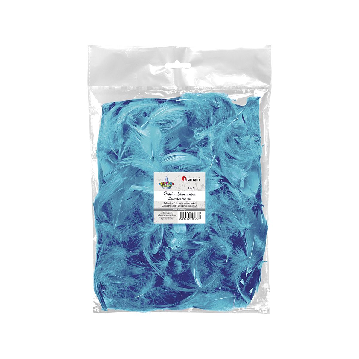 Piórka Craft-Fun Series niebieski jasny Titanum